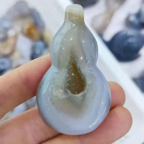 1pc lenght 5-7cm Natural mineral stone natural agate gourd fortune Nafu energy healing stone