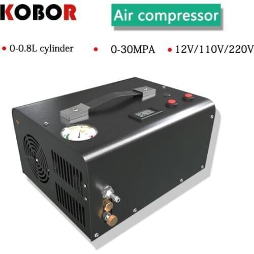 Profession High pressure air compressor for PCP paintball, 4500psi, 0-30MPA, diving scuba cylinder, portable