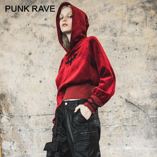 Худи женские PUNK RAVE China At AliExpress