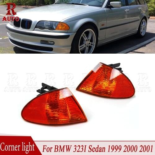 R-Auto Left Right Front Car Fog Corner light Corner Lamp Without Buls Amber For BMW 3 Series E46 1999 2000 2001 63136902766