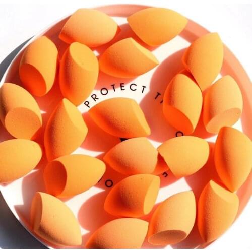 New 2021 1PC Soft Makeup Sponge Puff Beauty Eggs Smooth Powder Foundation Cosmetic Puff Drop Sponge Make Up Tool Orange