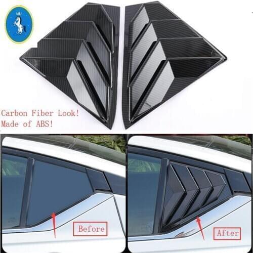 Yimaautotrims Rear Window Vent Louvers Scoop Protect Cover Trim Fit For Nissan Altima Teana 2019 Auto Accessory Carbon Fiber ABS