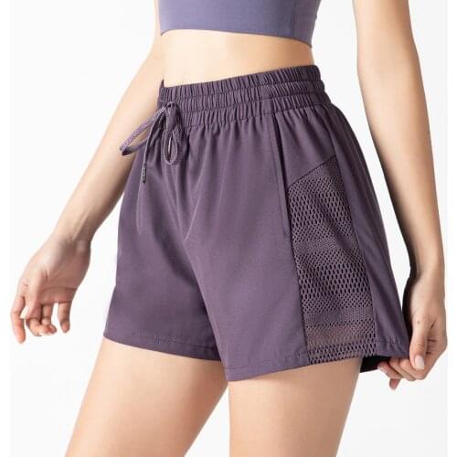 WomenS Sports Shorts Fitness Yoga Shorts Stretch And Quick-Drying Running Pants High-Waist Fake Two Pieces Of Yoga Pants