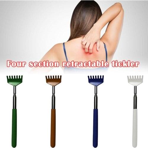 1pcs 20-68cm Adjustable Steel Back Scratcher Itch Tickle Claw Back Anti Massage Telescopic Stick For Elders Massa P6V7