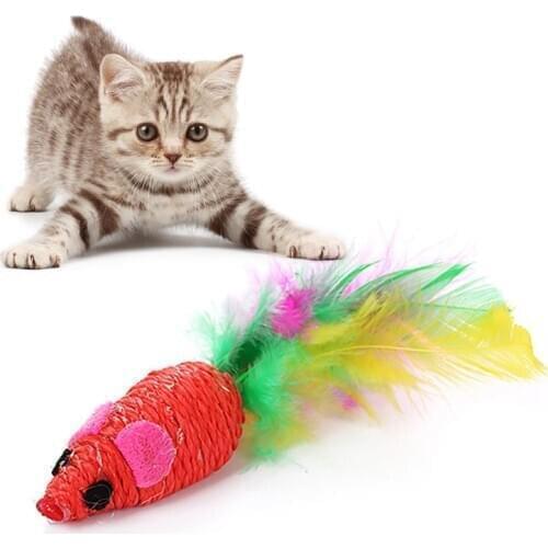 Legendog 1pc Cat Toy Creative Interactive Funny Pet Chase Toy Mouse Shape Toys For Kittens Cats Pet Supplies Random Color
