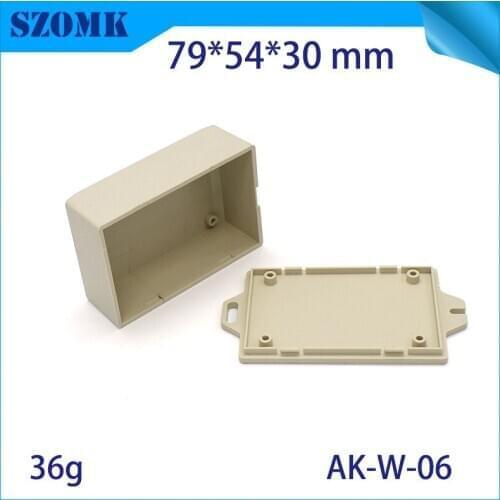 10pcs a lot szomk plastic instrument box wall mount White and black color little box small plastic terminal box connection