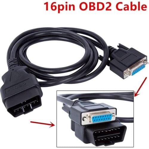 155cm OBD2 OBDII 16pin Auto Car Male To Female Extension Cable OBD II Diagnostic Extender Cord Adapter (16Pin OBD2 Cable)