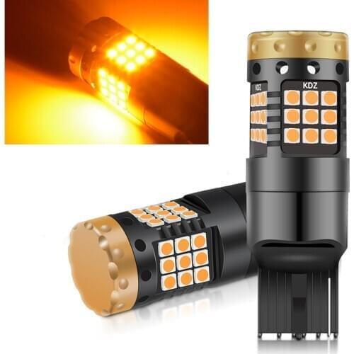 2pcs NO Hyper Flash 1156 BA15S P21W BAU15S PY21W T20 7440 Led Bulb Turn Signal Light Lamps Amber Orange Canbus Error Free Leds