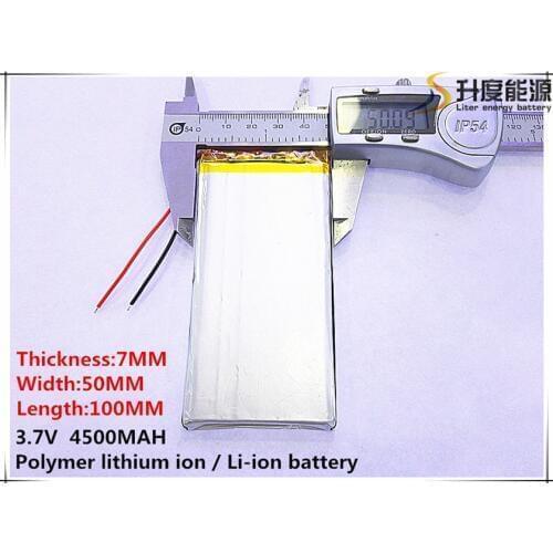 2pcs [SD] 3.7V,4500mAH,[7050100] Polymer lithium ion / Li-ion battery for TOY,POWER BANK,GPS,mp3,mp4,cell phone,speaker