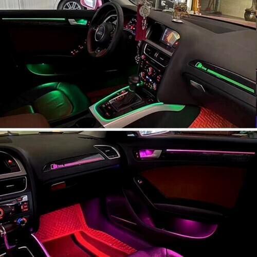 21color LED ambient light For Audi A4 Q5 2009~2017 ambient lamp lights for A4 Q5 carbon fiber mahogany interior atmosphere light