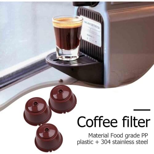 Upgraded 3pcs Coffee Capsule Filters for Dolce Gusto Refillable Reusable Coffee Cups For Nespresso Machines Spoon Tea Baskets