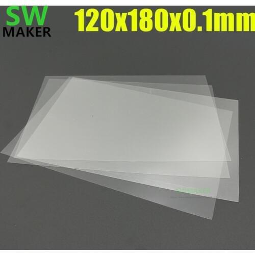 4pcs 120x180mm 0.1mm thickness FEP Replacement Sheet PTFE Film for Wanhao Duplicator D7, Proniks KLD-LCD1260, YHD-101