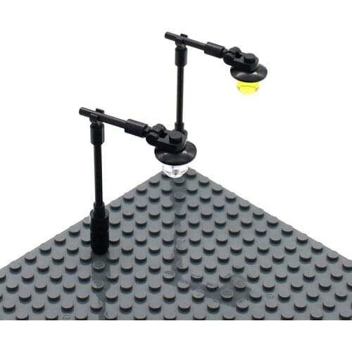 5-10pcs/lot Street Light MOC City Building Blocks Accessories Road Lamp City Street View Creator Friends Bricks DIY Toys for Kid