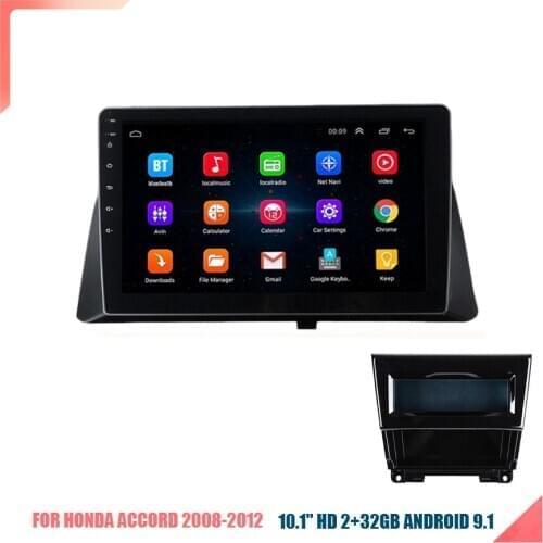 10.1'' Car Stereo Radio Android 9.1 HD 2G+32G Mirror Link For Honda Accord 08-12
