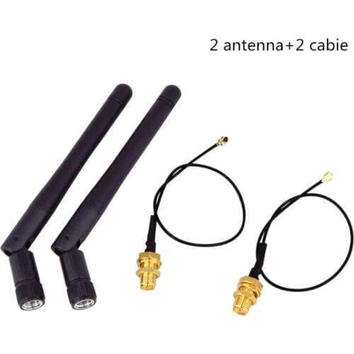 2PCS/lot 2.4GHz 3dBi WiFi 2.4g Antenna Aerial RP-SMA Male Wireless Router+ 17cm PCI U.FL IPX To RP SMA Male Pigtail Cable