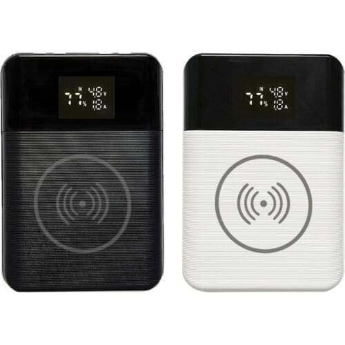 LCD Display 4x18650/18700/20700/21700 Battery Case Power Bank Shell Wireless Charger Box without Battery Powerbank Protector