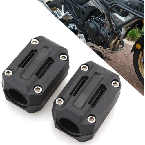 Black Moto Engine Guard Protection Bumper Crash Bar Decorative Block 22/28mm Universal For Honda Yamaha Suzuki Triumph BMW