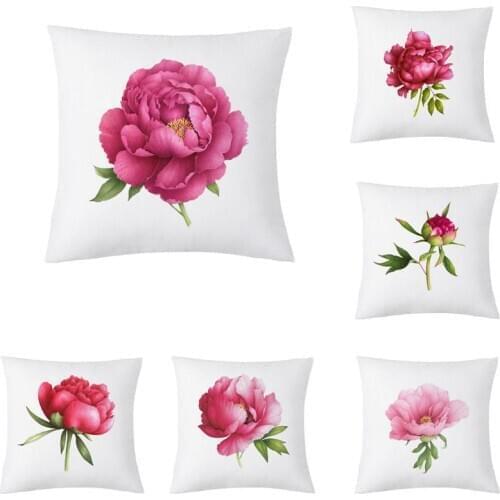Rose Flower Decorative Pillowcase Beautiful Rose Printed Polyester Pillow Case Pillow Cover kussensloop ZT285