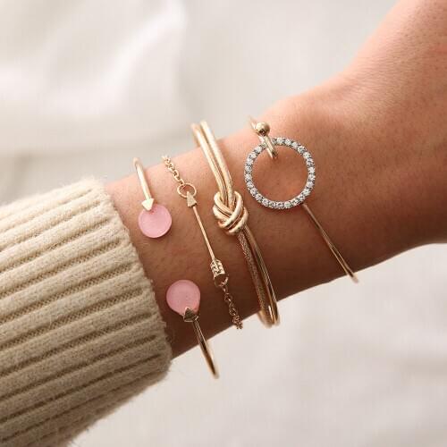 Europe and The United States Simple Female Personality Knot Circle Arrow Bracelet Bracelet Bracelet Women