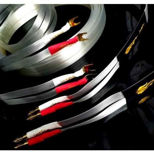 HIFI Speaker Cable Hi-end OCC with Silver Plated 14 Core Speaker Cable Pair