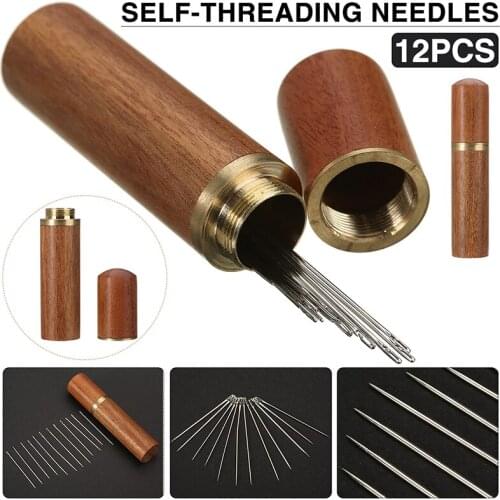 Easy To Thread Stainless Steel Self-threading Needles Opening Sewing Darning Needles Set For DIY Hand Sewing