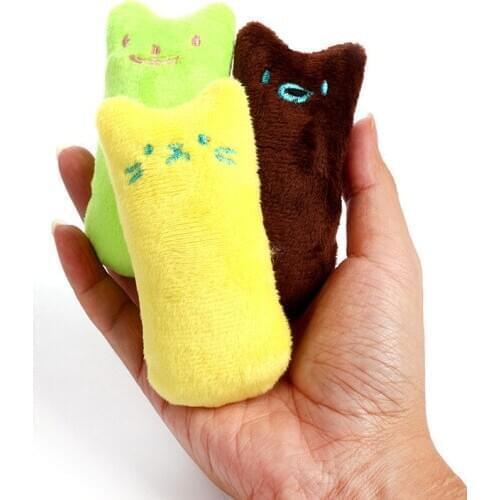 Teeth Grinding Catnip Toys Funny Interactive Plush Cat Toy Pet Kitten Chewing Vocal Toy Claws Thumb Bite Cat mint For Cats hot
