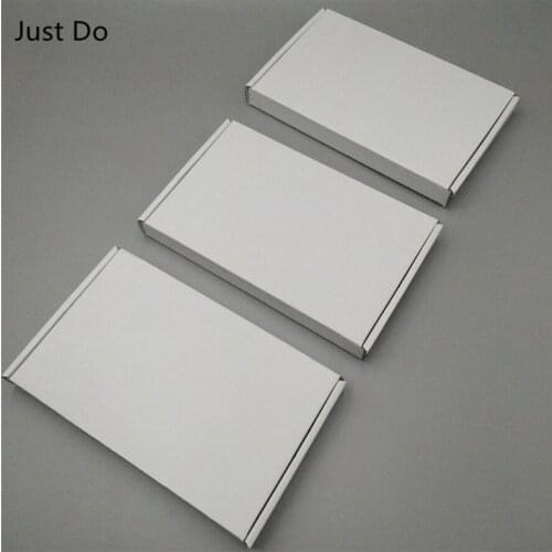19cm 50pcs White Mailer Shipping Carton Paper Corrugated Box Foldable Postal Delivery Corrugated Paper Box