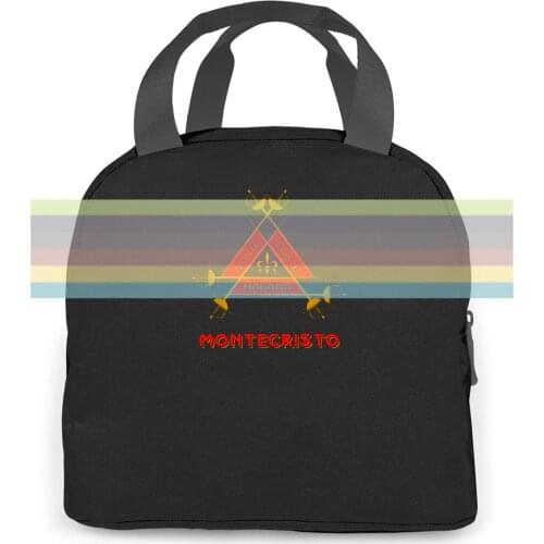 Monte Cristo Cuban Cigar Logo Mens y Colors New Anime women men Portable insulated lunch bag adult