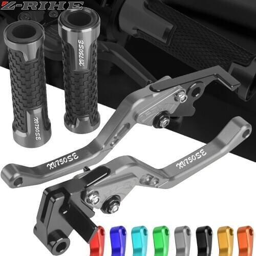 Motorcycles CNC aluminum Handle grips handlebar grip & short Brake Clutch Lever For Yamaha XV750SE XV 750SE 1981 1982 1983
