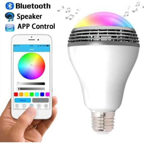 New E27 Bluetooth 4.0 Wireless BulbSpeakers Smart RGB LED Audio Speaker Light Bulb Lamp For Phone Android 110V - 220V Speakers