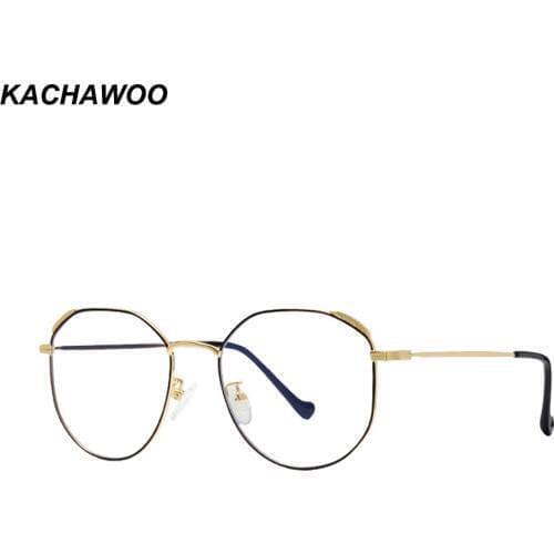 Kachawoo Men Anti Blue Light Glasses For Computer Metal Accessories Woman Eyeglasses Optical Frame Gift Item