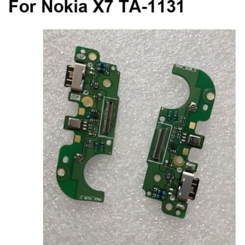 Tested Good For Nokia X7 TA-1131 USB Dock Charging Port Mic Microphone Module Board Flex Cable Parts For Nokia X 7 TA-1131