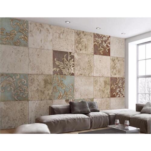 Custom Photo Wallpaper Mural 3d Vintage Old Style Fashion European Style American TV Backdrop Wall papel de parede 3d