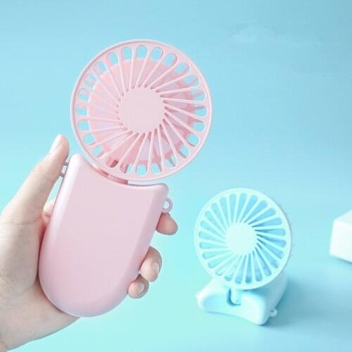Portable Hanging Neck Fan USB Rechargeable Mini Folding Fan Outdoor Handheld Air Conditioner Travel Cooler 3 Gears Adjustable