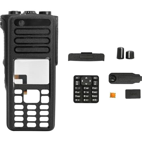 PMLN6116 Black Repair Kit Front Case Housing Cover For Motorola DP4600 DP4601 Portable Radio Walkie Talkie