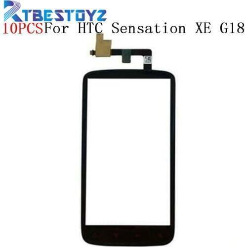 RTBESTOYZ 10PCS/Lot Black Touch Screen Digitizer Glass Len Replacement Parts For HTC Sensation XE G18 Z715E