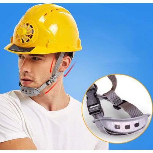 Fan Helmet Outdoor Solar Power Safety Hard Hat Working Construction Workplace High strength ABS Protective Cap Solar Panel Red