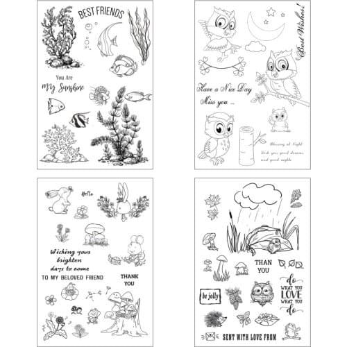 Bird Owl DIY Silicone Clear Stamp Cling Seal Scrapbook Embossing Album Decor H58C