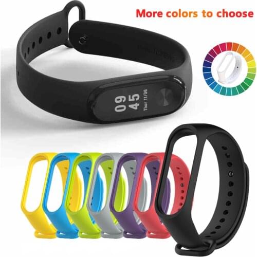 Silicone Strap For Xiaomi Mi Band 3 4 Colorful Strap Anti-sweat Comfortable Breathable Strap Buckle Replacement Wrist Straps