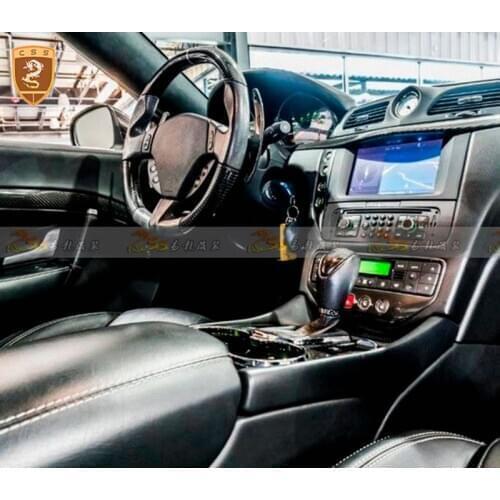 Dry Carbon Fiber GT GTS GC Door Central Control Trims for Maserati GranTurismo GranCabrio Style Interior door trim decoration