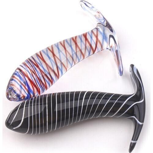 Pyrex Glass Anal Plug Crystal Butt Plug Anal Beads For Women Buttplug Prostate Massager G Spot Female Masturbation Sex Toys BDSM