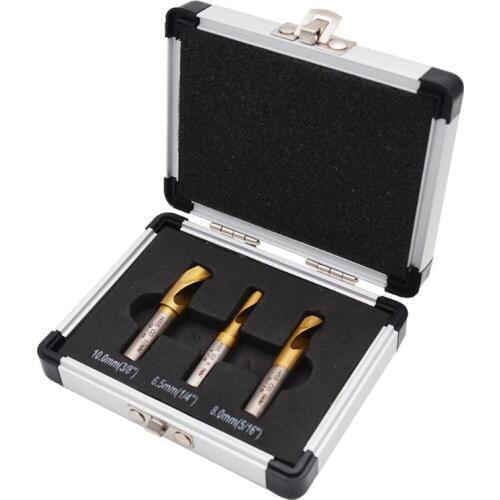 3pcs HSS CO Rotary Spot Weld Cutter Sawtooth Point Drill Bit Sheet Metal Solder Joints Removal Titanium Plating Drill Bit