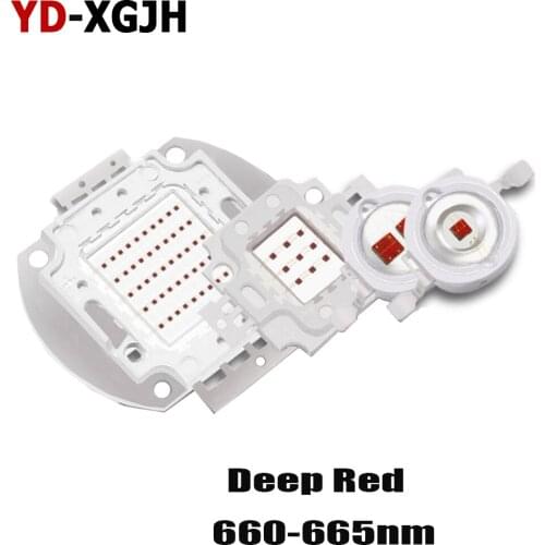 1W 3W 5W 10W 50W 100W planting LED COB chip deep red 660nm DIY plant fruit growth is for 1W 3W 5W 10W 30W 50W 100 W lamp beads