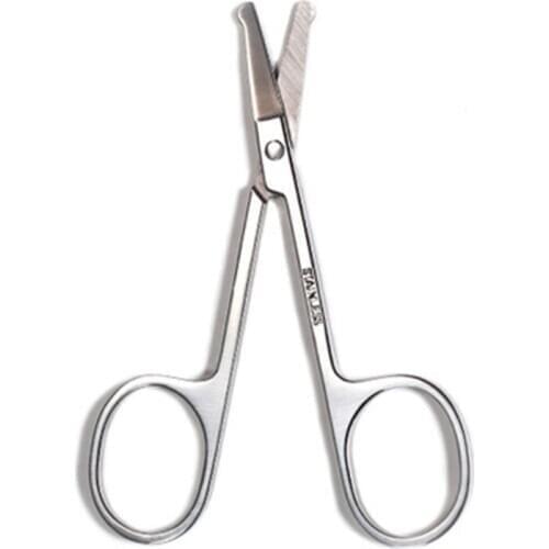 Rounded Nose Hair Trimmer Stainless Steel Safety Scissors Multi Purpose Scissor Facial Hair Eyebrow Beard Mustache Trimming