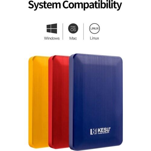 Kesu External Hard Drive 2.5" Portable Hard Drive HD Externo 160Gb 500Gb 1TB USB3.0 Storage Compatible for PC/Mac/Desktop/Laptop