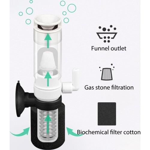 Internal Aquarium Filter 3 In1 Tank Functional Water Pump Air Oxygen Supplies Air Pump Skimmer Biochemical Sponge Filter