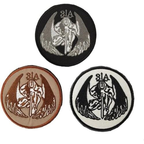 XICC Dark Angel Embroidery Velcro Patches Army Tactical Military Wing Stickers Outdoor Clothing Hat Backpack Armband Badges