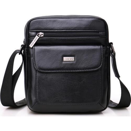 Gold Coral Brand 2018 High-quality New Style genuine leather small shoulder bag men messenger bag crossbody leisure bag