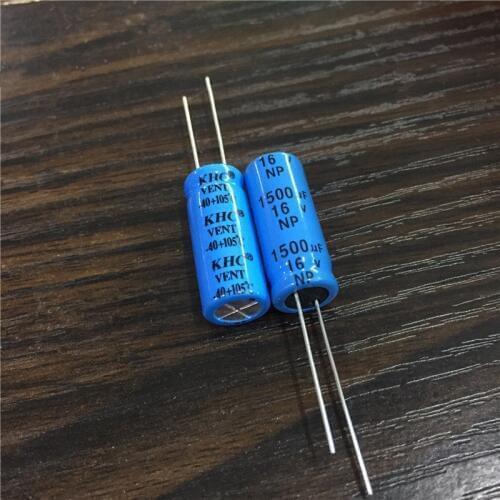 10pcs 1500uF 16V KHC NP 10x25mm 16V1500uF Bipolar Non Polarity Capacitor