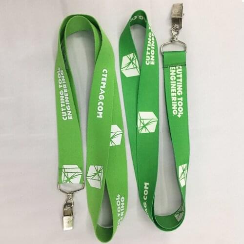 100pcs/lot Custom logo lanyard Cheap Logo print business gift Exhibition Meeting Crocodile Clip Lanyards